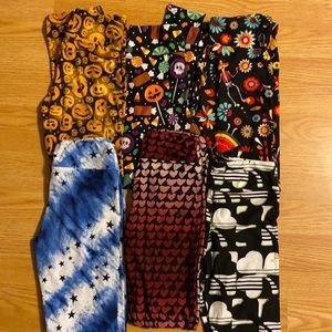 Tween lularoe holiday leggings lot